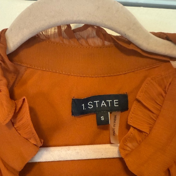 STATE Rustic Orange Ruffled Blouse - Picture 3 of 5